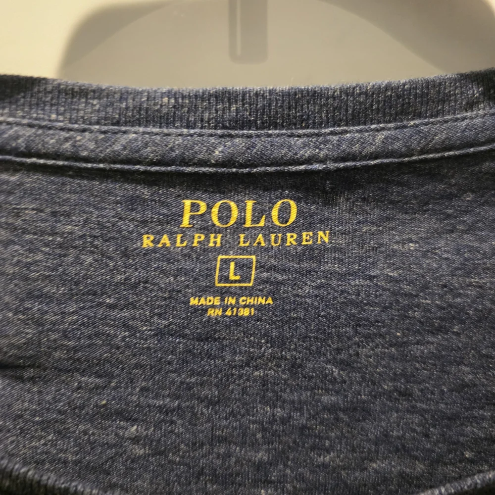 Polo Ralph Lauren Classic Fit Long Sleeve Pocket T-shirt Mens L Heathered Blue